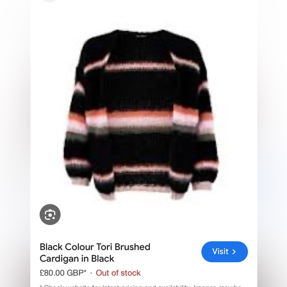 Tori Brushed Striped Cardigan - Picture 2 of 4